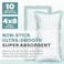 EVERLIT Super Absorbent Dressing for Wound Care Nonstick Soft Surgical Gauze Pad for Heavily Exuding Wounds Large Sterile NonAdhesive Bandage for Fast Healing Wound Care Pack of 10 4 x 8