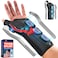 FEATOL Carpal Tunnel Wrist Brace Night Support Thumb Spica Splint Left Hand for De Quervains Tenosynovitis Tendonitis Thumb Brace for Women Men Black Blue LargeXLarge