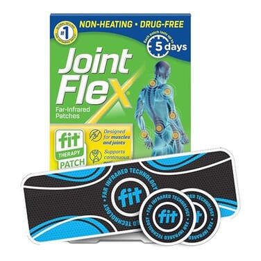 JointFlex FIT Therapy Far Infrared Patch Trial Pack Supports Continuous Active Mobility for Muscles Joints up to 5 DaysPatch Water Resistant NonHeating DrugFree3ct 1 Rectangular2 Round