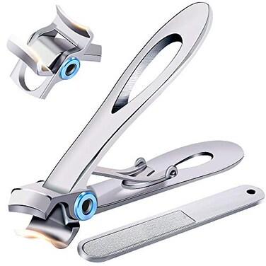 Pretty Diva Nail Clippers for Thick Nails Wide Jaw Opening Oversized Nail Clippers Stainless Steel Heavy Duty Extra Large Toenail Clippers for Seniors Elderly
