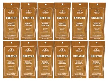 Village Naturals Mineral Bath Soak Breath Lemon Mint 2 Ounce 12 Pieces