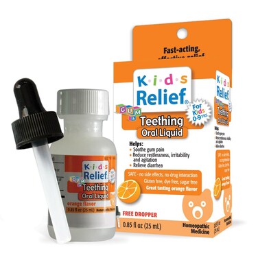 Homeolab Usa Kids Teething Oral Solution Orange Flavour 085oz 25ml