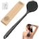 Manmihealth Silicone Back Scrubber for ShowerThick Bristles Body Scrubber with 15 Long Handle Light EasytoHold Shower Brush for Skin Exfoliating and Massaging Not Good in LatheringBlack