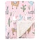 Hudson Baby Unisex Baby Plush Mink and Sherpa Blanket Llama One Size