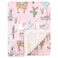 Hudson Baby Unisex Baby Plush Mink and Sherpa Blanket Llama One Size