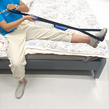 Homymusy 42 Inch Leg LifterLeg Lifter After Hip Replacement with Large Foot LoopMobility Aid for Disables and ElderlyLeg Lifter Strap for Knee Replacement Recovery AidsBlack