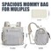ALLCAMP OUTDOOR ALLCAMP Diaper Backpack Waterproof Large Capacity Baby Bag MultiFunction Nappy Bag with Stroller Hooks Convertible Tote Blue Stripe