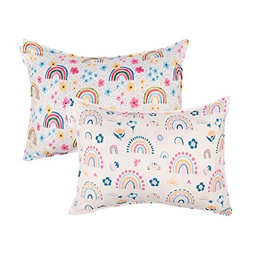 أغطية وسائد أطفال ALVABABY ناعمة ومطاطية، مقاس 13×18 أو 12×16 بوصة، عبوة من قطعتين، مناسبة للأولاد والبنات أثناء السفر