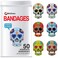 BioSwiss Bandages Skulls Shaped Self Adhesive Bandage Set Latex Free Sterile Wound Care 50 Count