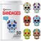 BioSwiss Bandages Skulls Shaped Self Adhesive Bandage Set Latex Free Sterile Wound Care 50 Count