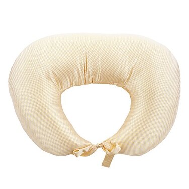My Blankee Nursing Pillow with Mini Dot Charmeuse Satin Slipcover Yellow LargeXLarge