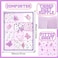 Tudomro 3 Pieces Butterfly Nursery Crib Bedding Set for Girls Standard Size Bedding Sets with Comforter Fitted Sheet Crib SkirtPurple