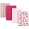 Hudson Baby Unisex Baby Cotton Flannel Burp Cloths Rose One Size