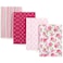 Hudson Baby Unisex Baby Cotton Flannel Burp Cloths Rose One Size