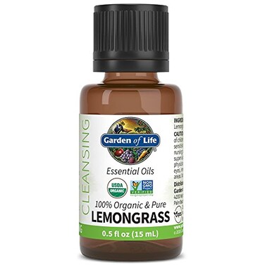 Garden of Life Lemongrass Essential Oil 100 Pure Essential Oil for Diffuser Aromatherapy Meditation Cleansing and Relaxing USDA Organic NonGMO 05 fl oz