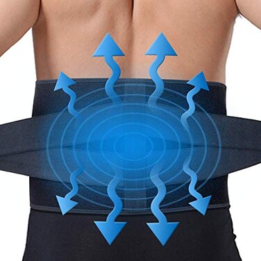 ARRIS Gel Ice Pack for Back Back Ice Wrap with Support Belt for Pain Relief Flexible Hot Cold Therapy Back Brace for Waist Lower Lumbar Injuries Sciatic Nerve