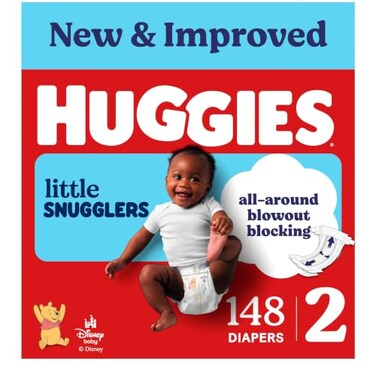Huggies Size 2 Diapers Little Snugglers Baby Diapers Size 2 1218 lbs 148 Count Packaging May Vary