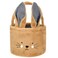 ONGLYP Easter Bunny Basket Plush Cute Bunny Tote Bags Cute Rabbit Design Personalized Easter Bucket for Kids Carrying Gift and Eggs PlushBrown