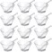 Sawysine 24 Pcs Plastic Clear Serving Bowls with Kitchen Plastic Scoops Salad Serving Bowls Popcorn Scoops Angled Candy Container for Salad Cooking Parties 210 ml