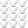 Sawysine 24 Pcs Plastic Clear Serving Bowls with Kitchen Plastic Scoops Salad Serving Bowls Popcorn Scoops Angled Candy Container for Salad Cooking Parties 210 ml