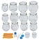 NFZUNW Cupping Therapy Sets14 Cups Thick Chinese Acupoint Glass Cupping Therapy Set for Professionalsfor Massage Back and Relieve Fatigue