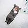 XMWEALTHY Cute Baby Items Newborn Plush Nursery Swaddle Blankets Soft Infant Girls Clothes Dark Grey