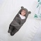 XMWEALTHY Cute Baby Items Newborn Plush Nursery Swaddle Blankets Soft Infant Girls Clothes Dark Grey
