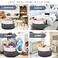 COMSE Extra Large Blanket Basket Woven Laundry Basket 217x 138 Nursery Hamper Cotton Rope Laundry Hamper Living Room for Storage Toys Clothes Towels White Black