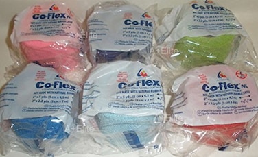 ضمادات كوفليكس أندوفر COFlex NL، عبوة من 6 قطع، 2 × 5 ياردات، ألوان زاهية، مرنة، خالية من اللاتكس، ضاغطة، ذاتية اللصق، بألوان نيون زاهية: بنفسجي، أصفر، أزرق، للأطفال والحيوانات الأليفة (القطط، الكلاب، الخيول) 5200CP