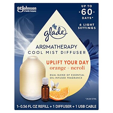 Glade Aromatherapy Diffuser Essential Oil Air Freshener for Home Uplift Your Day Scent with Notes of Orange Neroli 056 Fl Oz