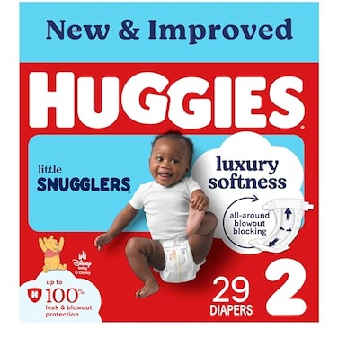 Huggies Size 2 Diapers Little Snugglers Baby Diapers Size 2 1218 lbs 29 Count Packaging May Vary