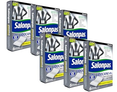 Salonpas LIDOCAINE Special 6 Pack Pain Relieving Maximum Strength Gel Patch