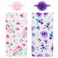 R HORSE 2 Pack Newborn Baby Swaddle Blankets Headband Sets