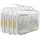 holay 4 Pack Building Block Storage Bags Clear Zippered Toy Organizer Case