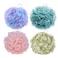 BTYMS Large Loofah Sponge Shower Scrunchies Puff 75gpc Mesh Pouf Bath Loofa Body Sponges Scrubber for Bathing Pack of 4