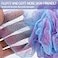 BTYMS Large Loofah Sponge Shower Scrunchies Puff 75gpc Mesh Pouf Bath Loofa Body Sponges Scrubber for Bathing Pack of 4