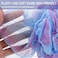 BTYMS Large Loofah Sponge Shower Scrunchies Puff 75gpc Mesh Pouf Bath Loofa Body Sponges Scrubber for Bathing Pack of 4