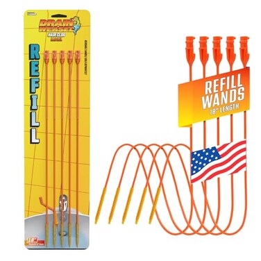 FlexiSnake Drain Weasel Refill for Sink Snake Hair Clog Remover 5 Pack