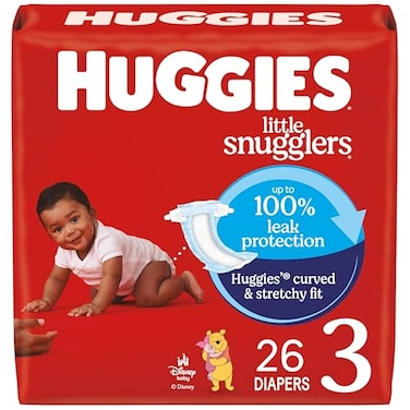 Huggies Size 3 Diapers Little Snugglers Baby Diapers Size 3 1628 lbs 26 Count Packaging May Vary