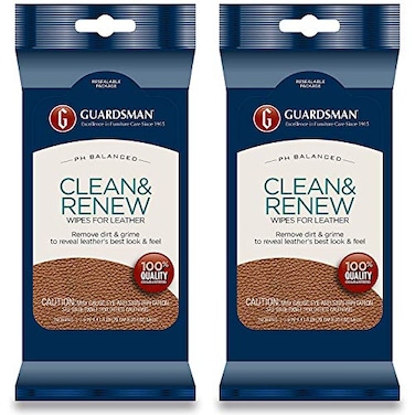 Guardsman Clean Renew Leather Wipes 20 Count Removes Dirt Grime Great For Leather Furniture Car Interiors 2 Pack