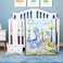 JISEN 3 Piece Crib Bedding Set Crib Quilt Crib Sheet Pillowcase Soft Microfiber Printed Nursery Set for Baby Boys or Girls Dinosaurs