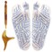 PEUTIER Foot Massage Socks with 2 Massage Tool Pressure Point Socks Set Toe Separate FingerPressing Charts Socks for Uncomfortable Feet Women