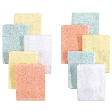 Little Treasure Unisex Baby Rayon from Bamboo Luxurious Washcloths Yellow Peach 10Pack One Size