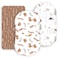 GRSSDER Stretchy Ultra Soft Fitted Bassinet Sheet Set 3 Pack Universal Fit for Bassinets Baby Cradle Moses Basket Oval Rectangle Mattress Safe and Snug Cute Jungle Squirrels and Animals