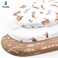 GRSSDER Stretchy Ultra Soft Fitted Bassinet Sheet Set 3 Pack Universal Fit for Bassinets Baby Cradle Moses Basket Oval Rectangle Mattress Safe and Snug Cute Jungle Squirrels and Animals