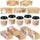 Remerry 125 Pack Winter Christmas Disposable Coffee Cup Paper Sleeves Xmas Santa Holiday Tea Hot Chocolate Cocoa Sleeves for 12oz 16oz Cups Classic