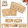 Remerry 125 Pack Winter Christmas Disposable Coffee Cup Paper Sleeves Xmas Santa Holiday Tea Hot Chocolate Cocoa Sleeves for 12oz 16oz Cups Classic