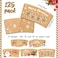 Remerry 125 Pack Winter Christmas Disposable Coffee Cup Paper Sleeves Xmas Santa Holiday Tea Hot Chocolate Cocoa Sleeves for 12oz 16oz Cups Classic