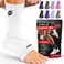SS SLEEVE Sleeve Stars Ankle Brace for Women Men Ankle Wrap for Sprain Compression Sleeve for Plantar Fasciitis Relief Easy Customizable Support w Removable Strap PairM1012White