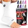 SS SLEEVE Sleeve Stars Ankle Brace for Women Men Ankle Wrap for Sprain Compression Sleeve for Plantar Fasciitis Relief Easy Customizable Support w Removable Strap PairM1012White